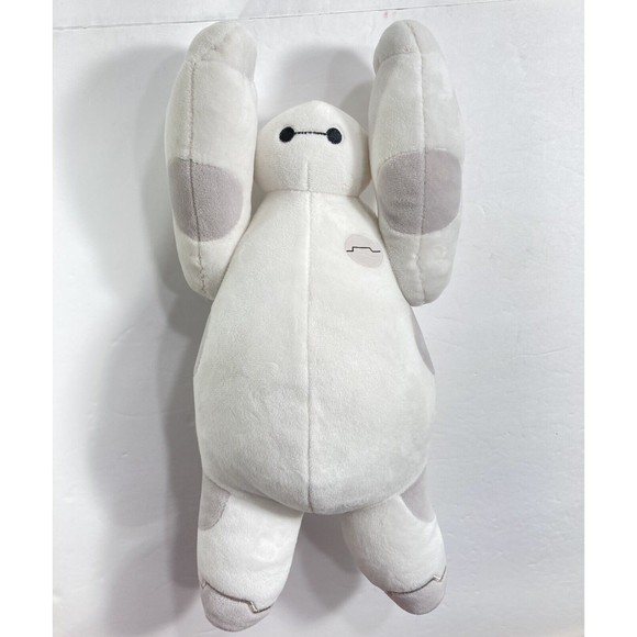 Disney Baymax 12" Big Hero 6 White Plush Toy Robot Jointed Shoulder Movable Arms - Picture 8 of 12